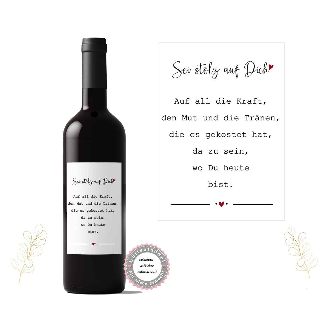 Aufkleber Etiketten Wein
